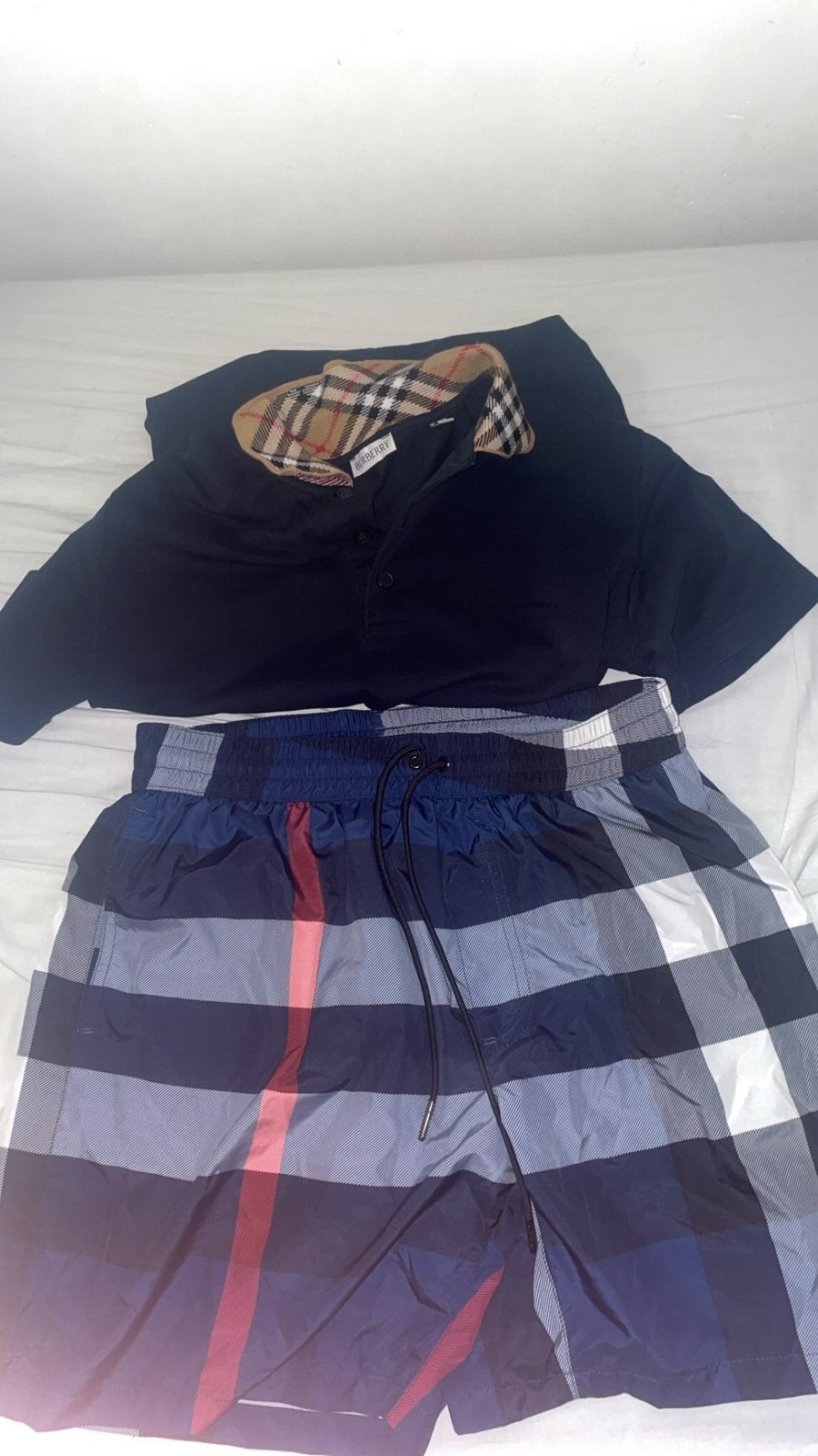 Burberry marine blauw zomer setje Maat S, Ophalen of Verzenden, Zo goed als nieuw, Maat 46 (S) of kleiner