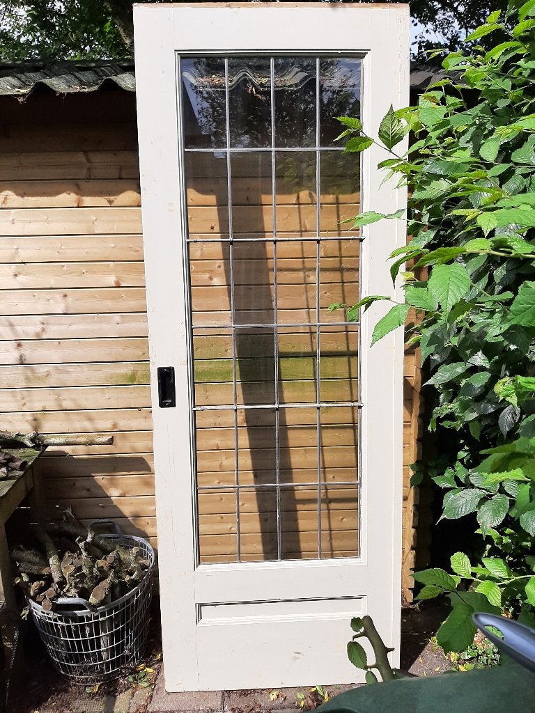 Deur met glas-in-lood, Doe-het-zelf en Verbouw, Ophalen, Gebruikt, Minder dan 80 cm, Binnendeur