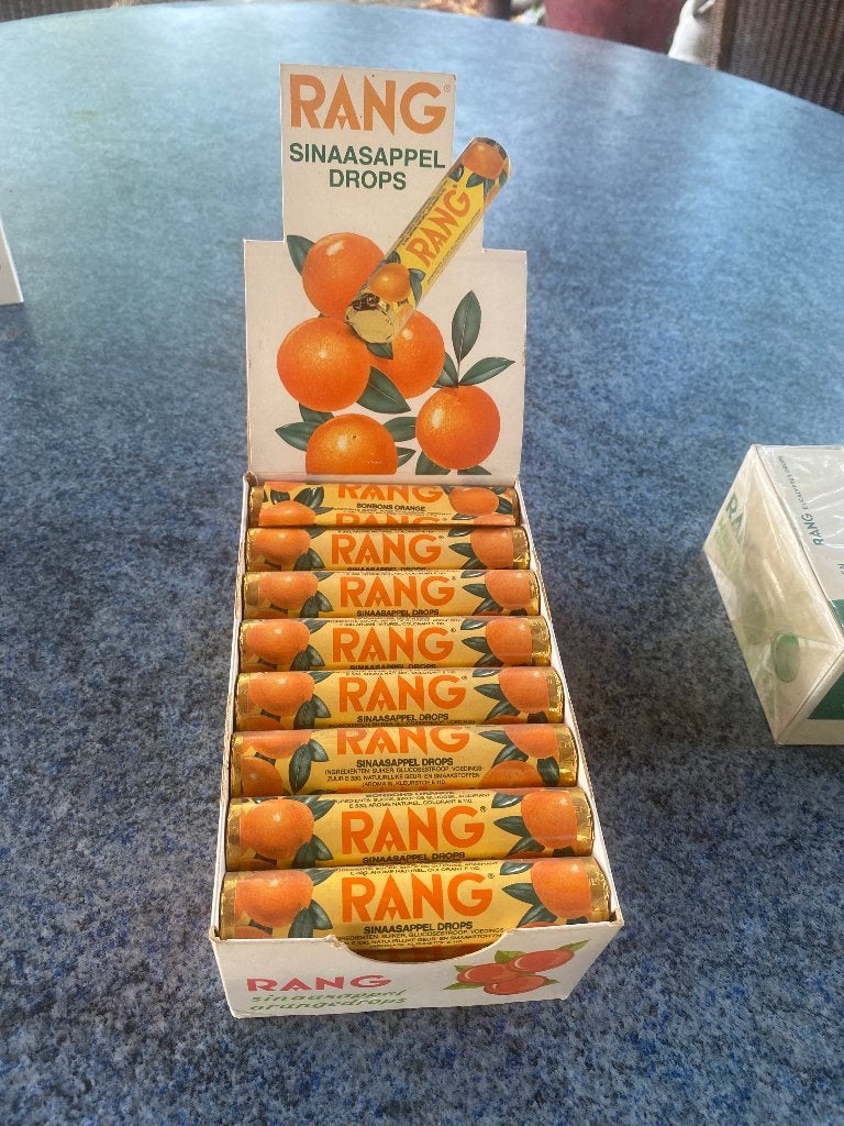 Rang, sinaasappel drop, etalage verpakking, display, Ophalen of Verzenden, Zo goed als nieuw, Verpakking