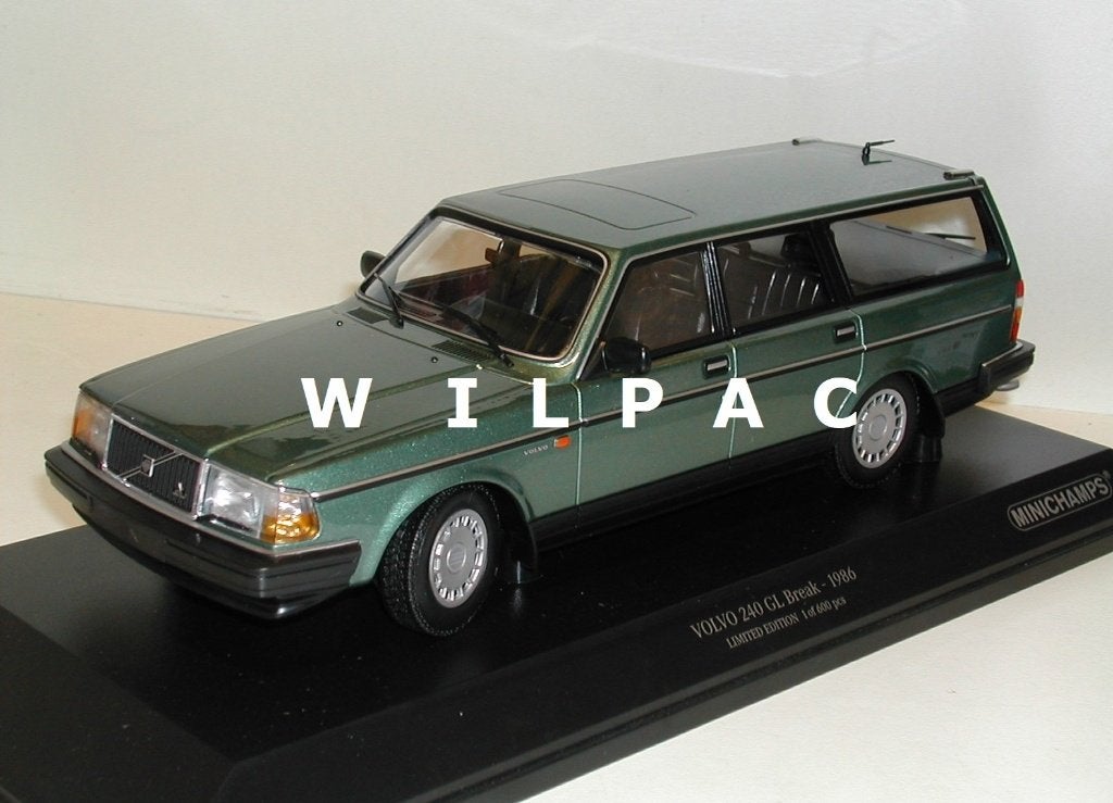 Volvo 245 240 GL estate 1:18 groen met. Minichamps ., Ophalen of Verzenden, Nieuw, Auto, MiniChamps