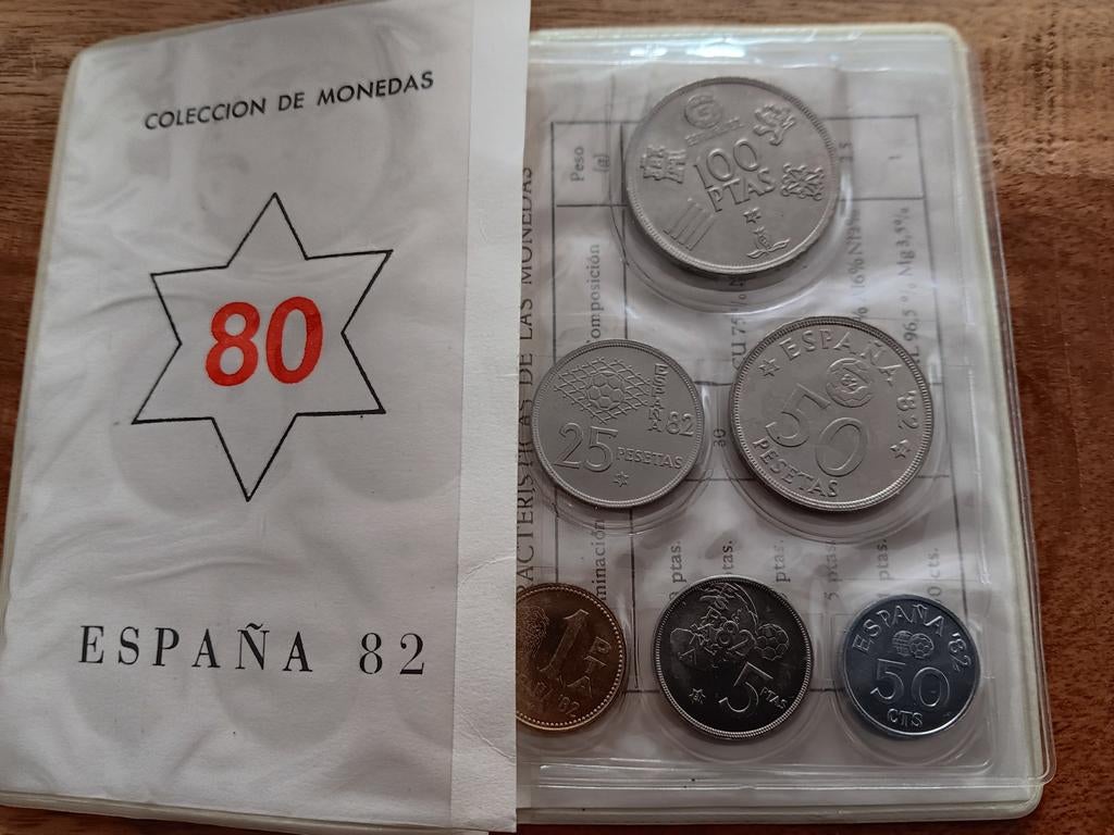 Spanje 1982 WK Munten Set - Serie Numismática, Postzegels en Munten, Munten | Europa | Niet-Euromunten, Ophalen of Verzenden, Overige landen