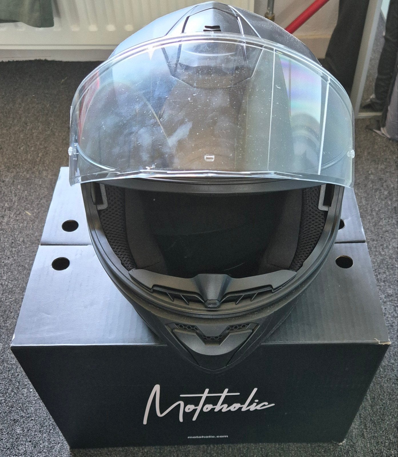 Zwarte Motorhelm Maat L - Motoholic, Overige merken, Heren, Ophalen of Verzenden, Nieuw zonder kaartje