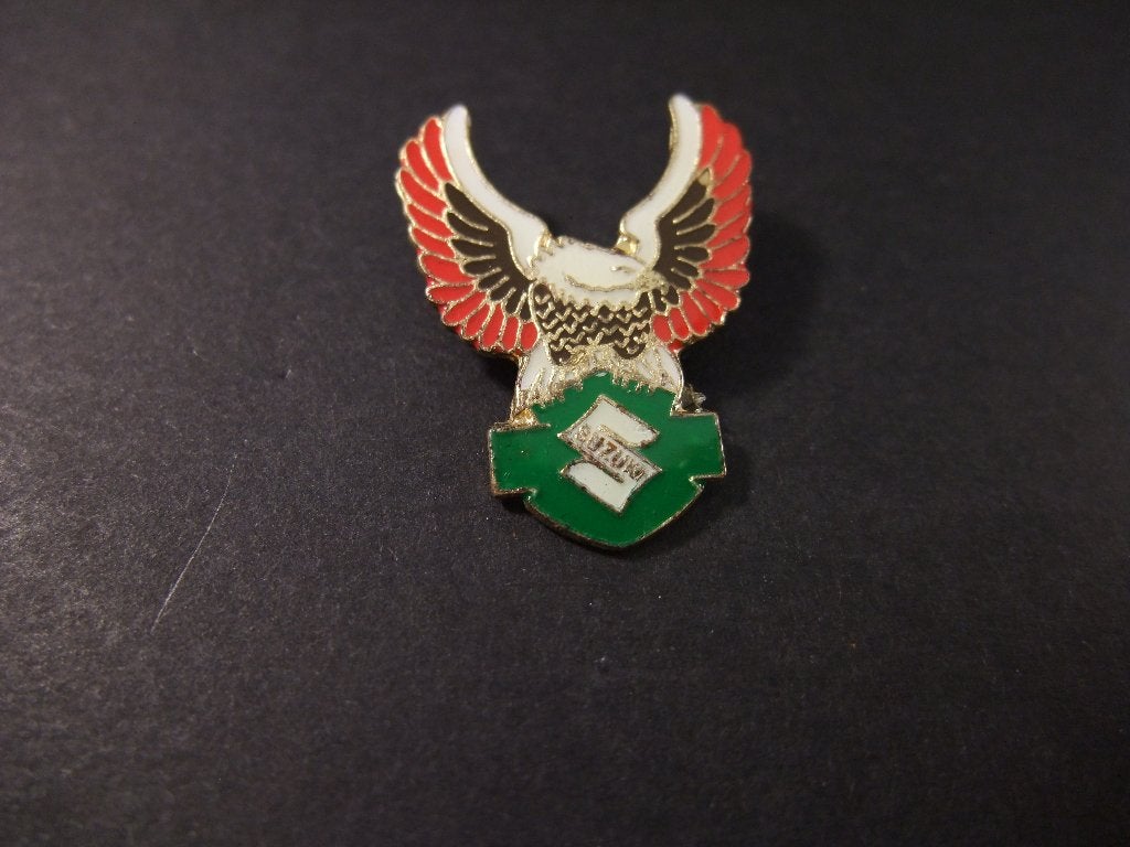 Suzuki motor logo ( groen) pin, Ophalen of Verzenden, Gebruikt, Overige onderwerpen