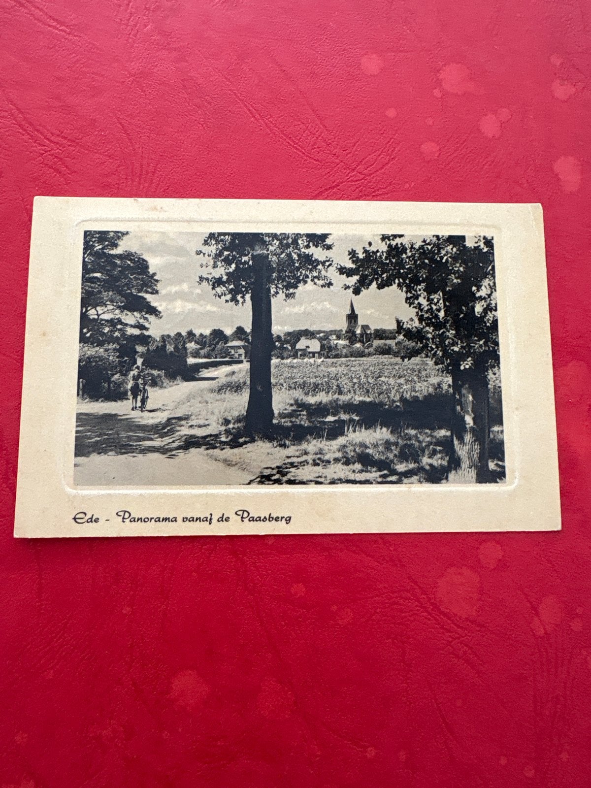 Oude ansichtkaart Ede - Panorama vanaf de Paasberg (1949), Ophalen of Verzenden, 1940 tot 1960, Gelopen, Gelderland