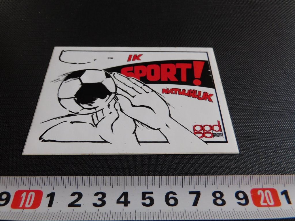 sticker GGD Midden Brabant Ik sport !  natuurlijk   BV1454, Ophalen of Verzenden, Zo goed als nieuw