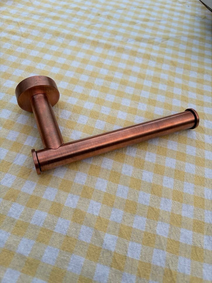 Hotbath Cobber Toiletrolhouder Geborsteld Koper, Ophalen, Nieuw, Koper, Toilet