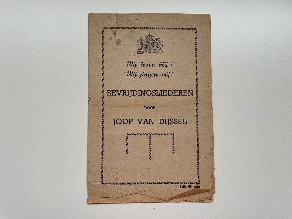 D144 Bevrijdingsliederen door Joop van Dijssel. Wij leven .., Ophalen of Verzenden, Joop van Dijssel, Overige onderwerpen, Tweede Wereldoorlog