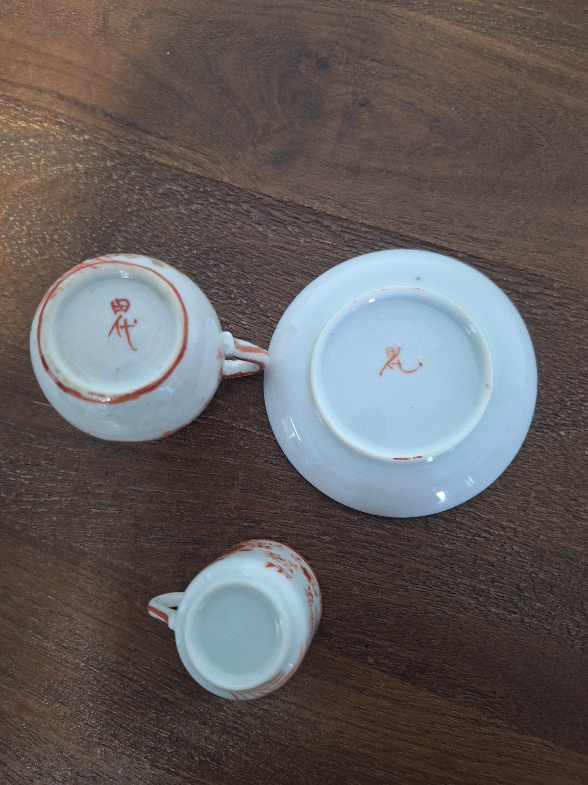 Antieke Japanse Kutani porseleinen set meiji, Antiek en Kunst, Ophalen of Verzenden