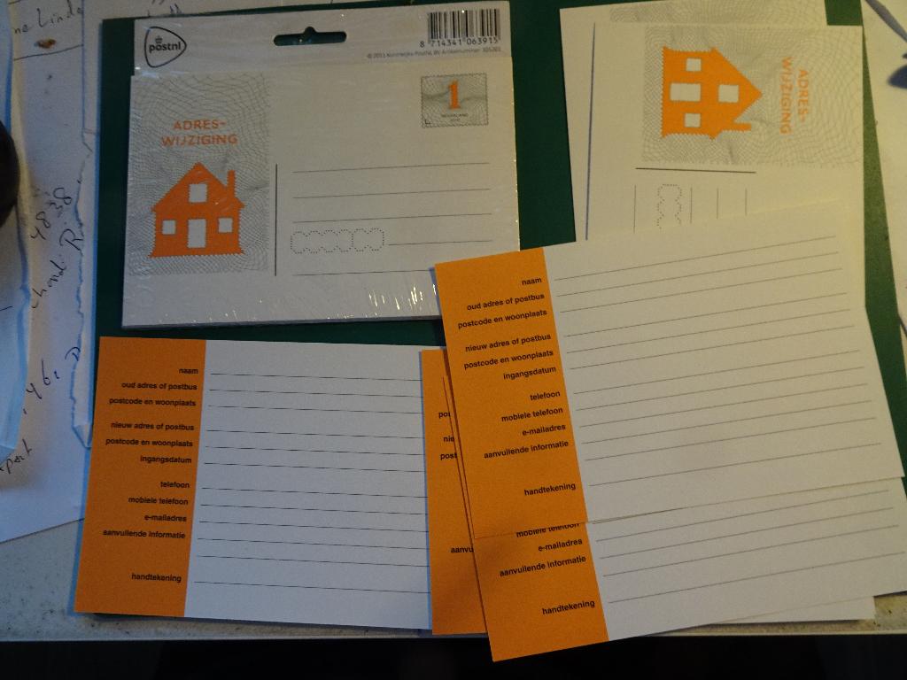 18 adreswijzigingen verhuiskaarten nog geldig post, Ophalen of Verzenden, Nieuw, Overige thema's, Overige typen