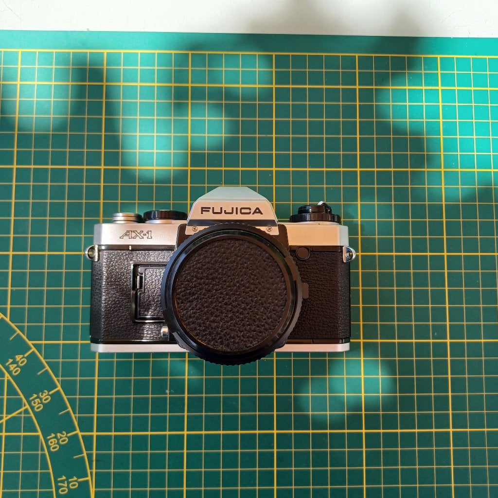 Fujica AX-1 – Fujinon 50mm f/1.9, Ophalen of Verzenden, Gebruikt, Spiegelreflex, Fuji
