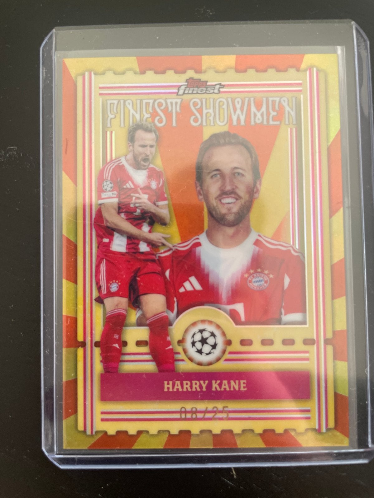 Harry Kane Finest Showmen Voetbalkaart - Bayern München, Ophalen of Verzenden, Zo goed als nieuw, Buitenlandse clubs, Spelerskaart