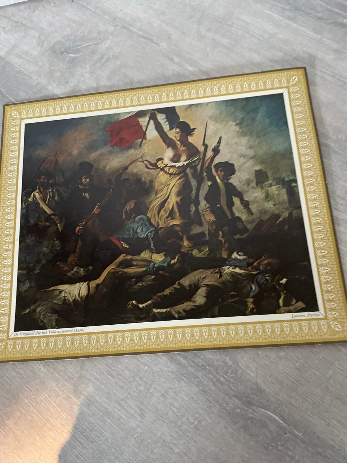 De Vrijheid leidt het volk (Delacroix) - Reproductie, Antiek en Kunst, Portret of Personen, Ophalen of Verzenden, Klassiek, Print