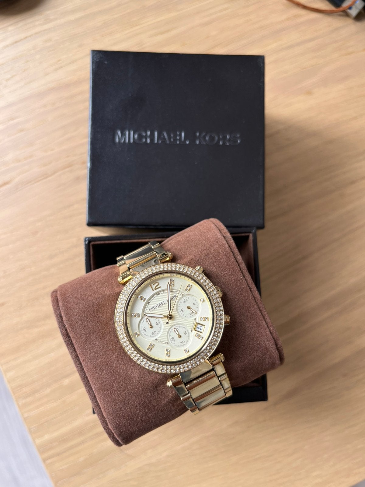 Michael Kors horloge, Staal, Zo goed als nieuw, Goud, Ophalen