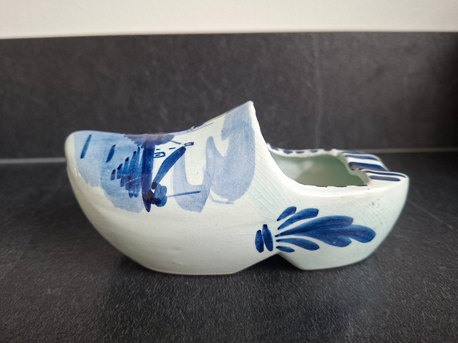 Vintage Delfts Blauw klompje asbak - Handgeschilder, Ophalen of Verzenden