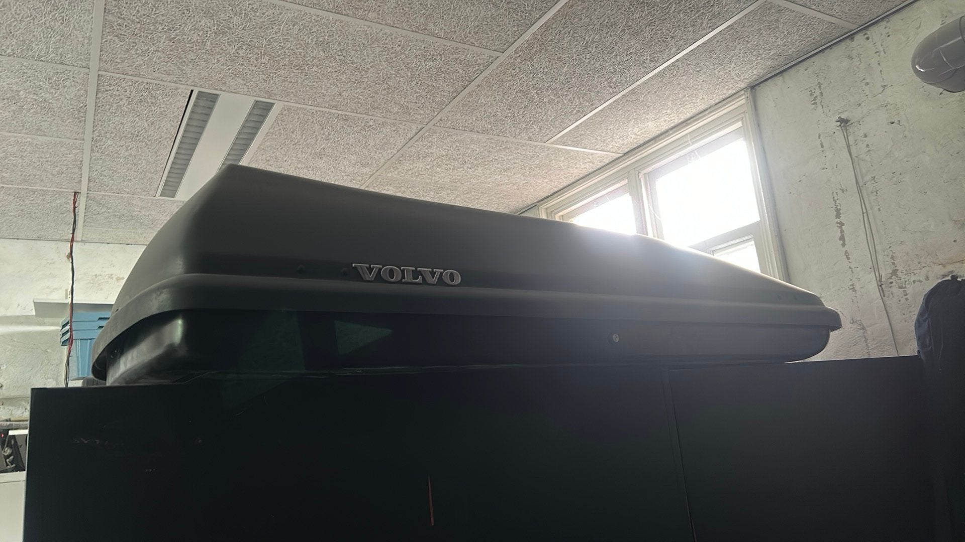 Kunststof Zwarte dakkoffer vovo, Auto diversen, Dakkoffers, Ophalen, Gebruikt