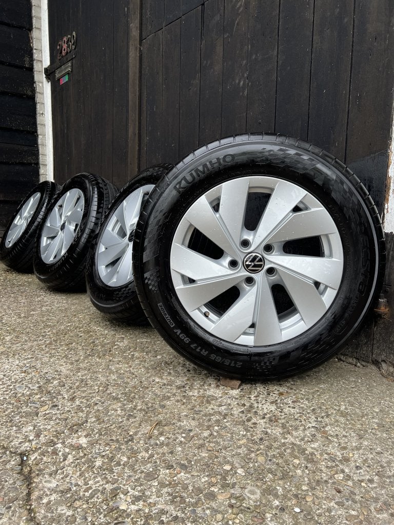 5x112 Originele Volkswagen bari Tiguan velgen 17” zomer set, 215 mm, Banden en Velgen, Niet ingevuld, Nieuw