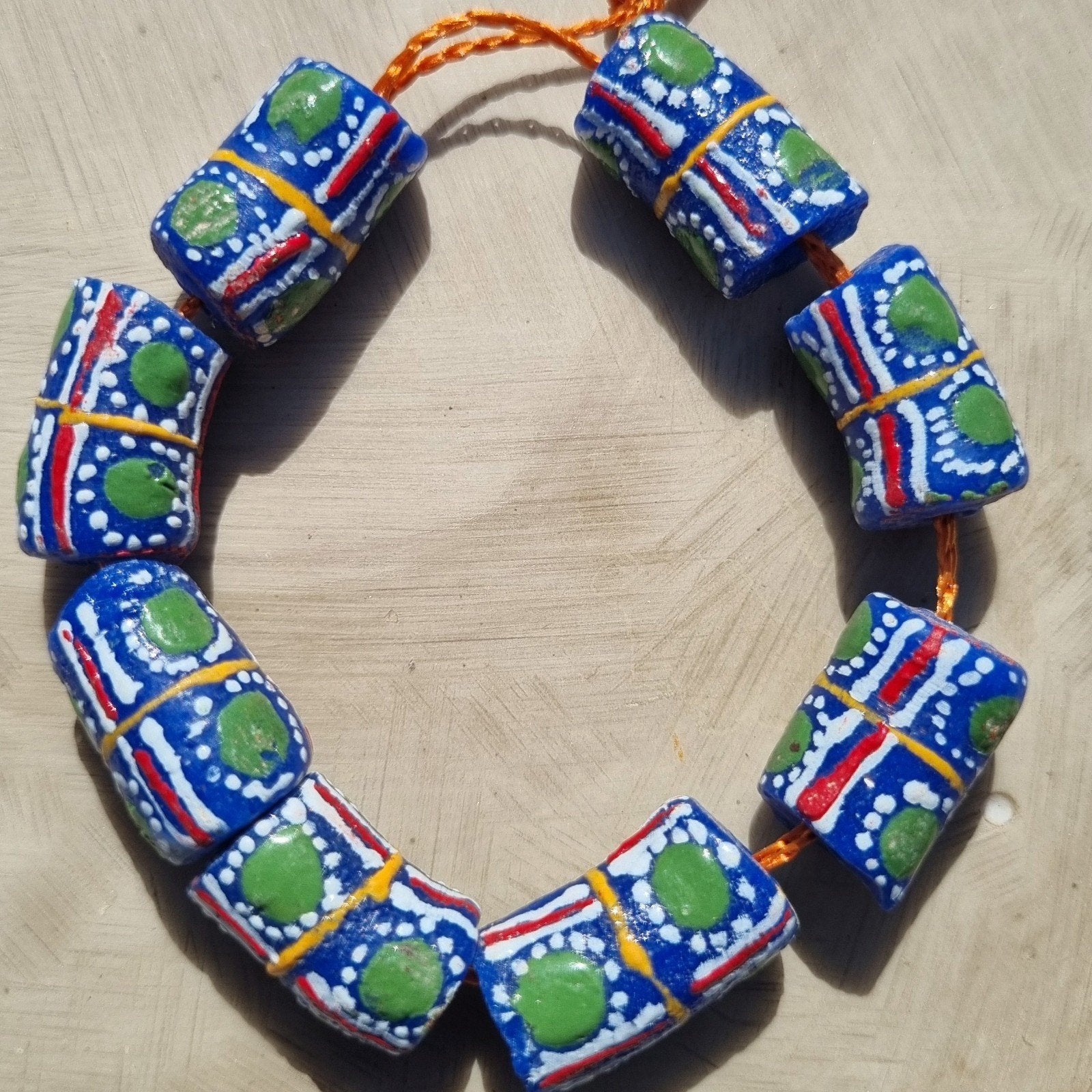 Afrikaanse glaskralen tradebeads Afrika handgemaakt Ghana, Verzenden, Nieuw, Kraal