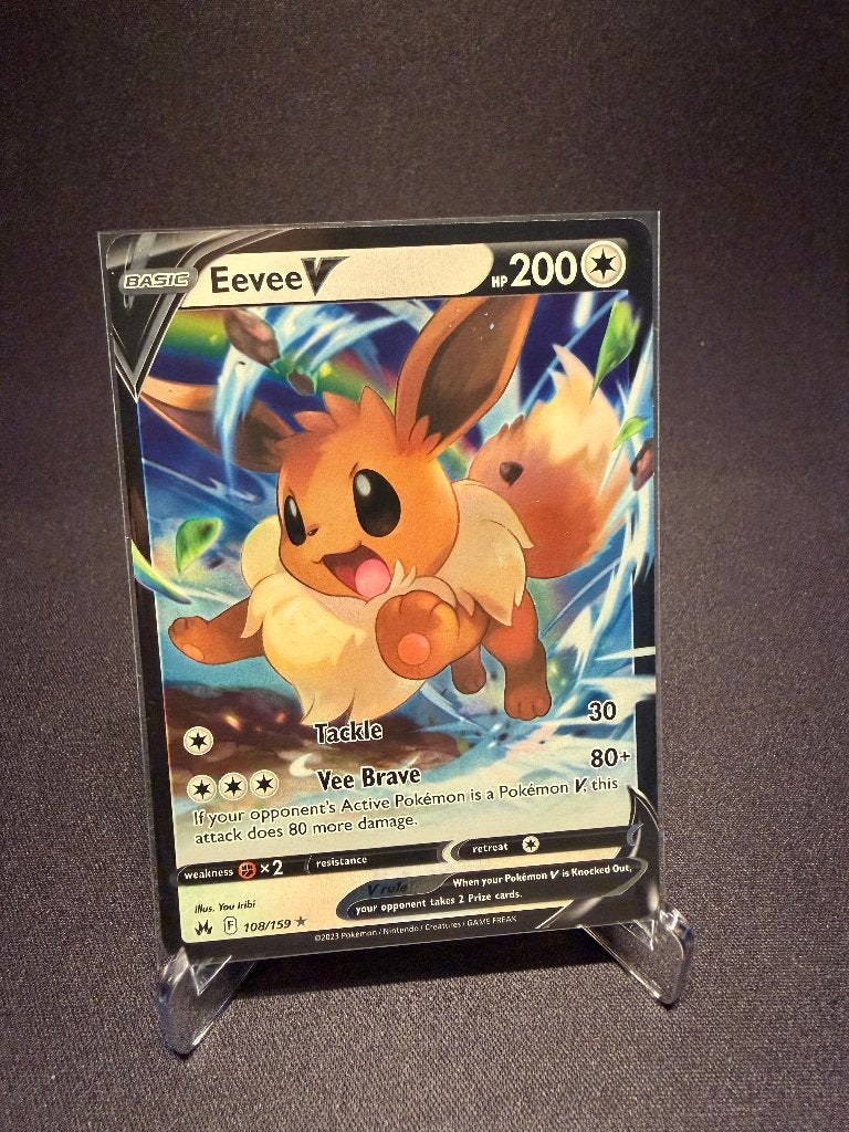 Eevee V - 108/159 - Pokémon kaart, Ophalen of Verzenden, Zo goed als nieuw, Losse kaart, Foil