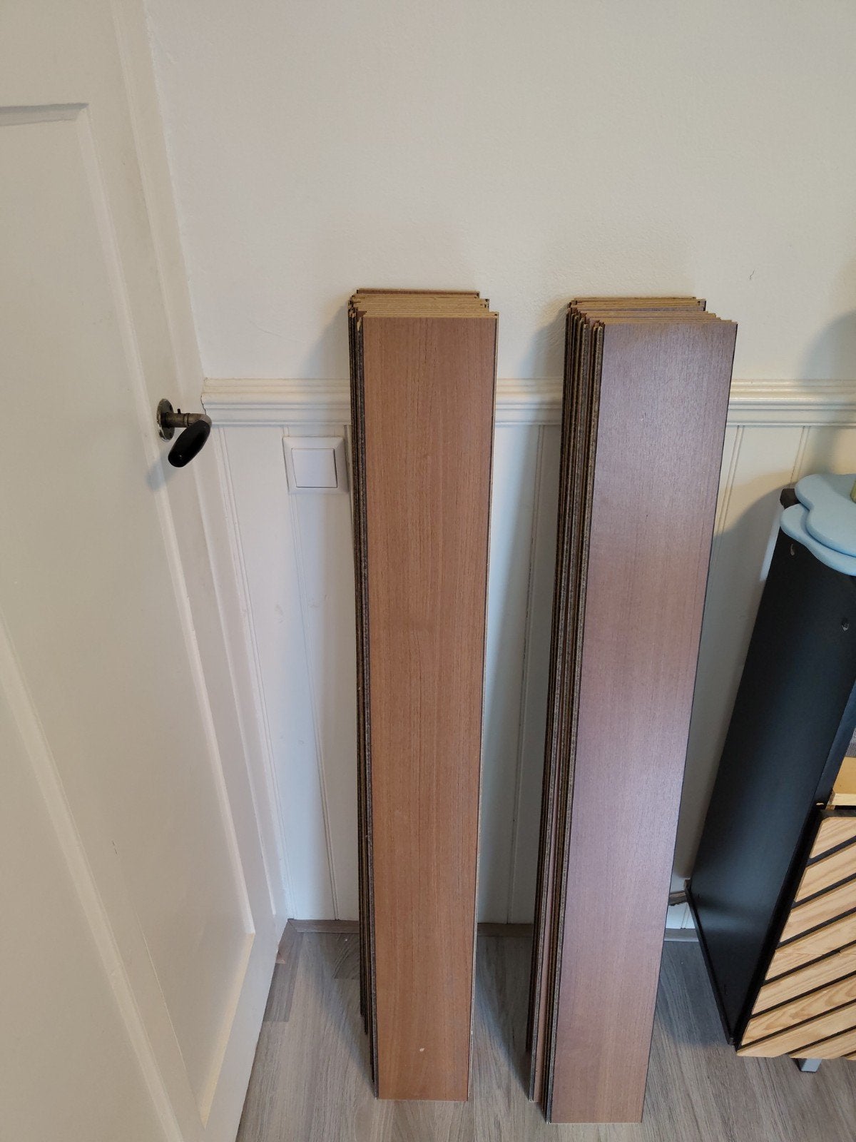 24 klik laminaat planken 4,3 m2, Ophalen, Gebruikt, 50 tot 150 cm, Minder dan 5 m²