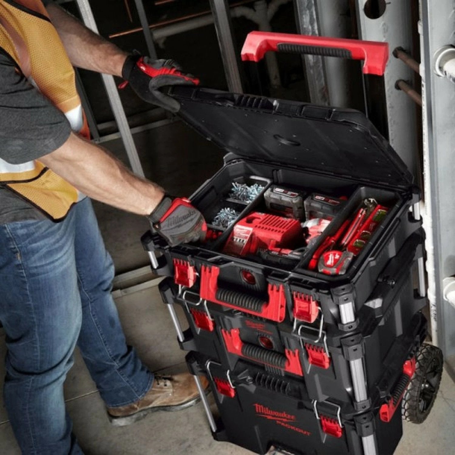 Milwaukee Packout complete set Nieuw, Doe-het-zelf en Verbouw, Ophalen of Verzenden, Zo goed als nieuw