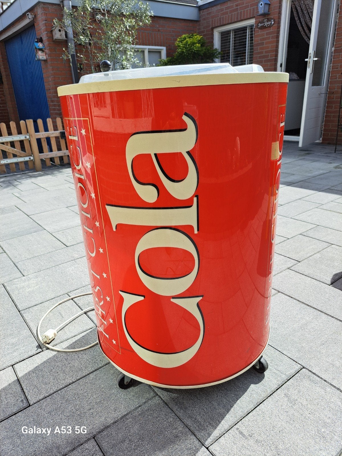 Ronde coca cola  koelkast, Witgoed en Apparatuur, Koelkasten en IJskasten, Ophalen, Zonder vriesvak, 200 liter of meer, 60 cm of meer