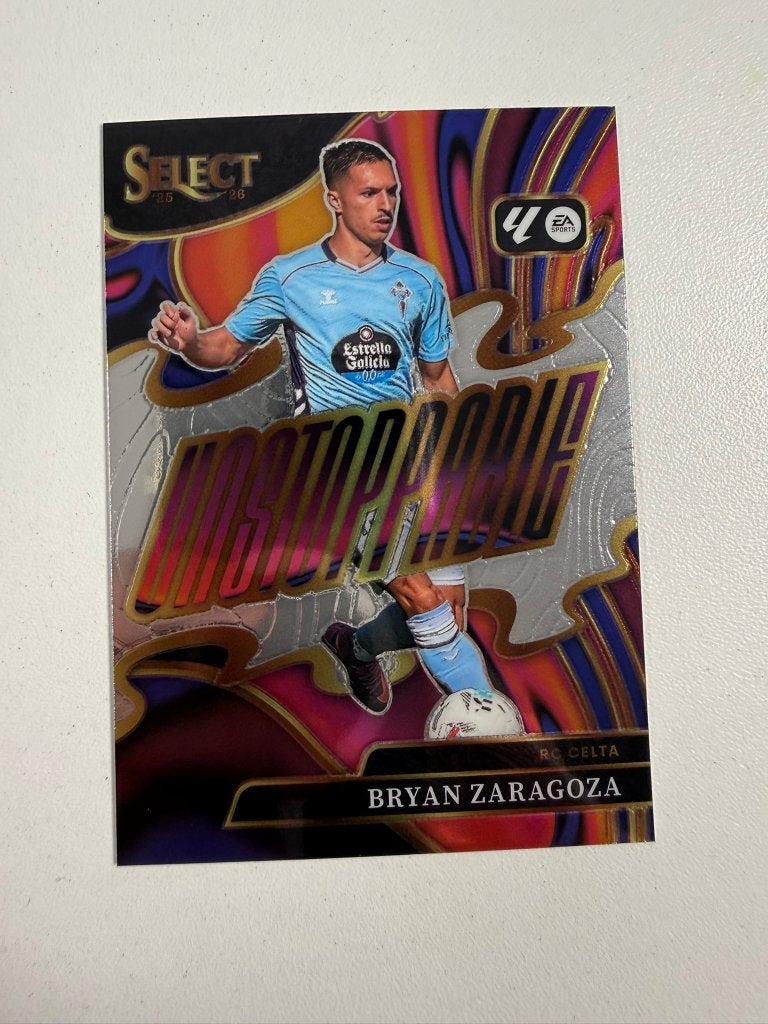 11 Bryan Zaragoza Unstoppable Select La Liga 2025-26, Verzamelen, Ophalen of Verzenden, Nieuw, Buitenlandse clubs, Poster, Plaatje of Sticker