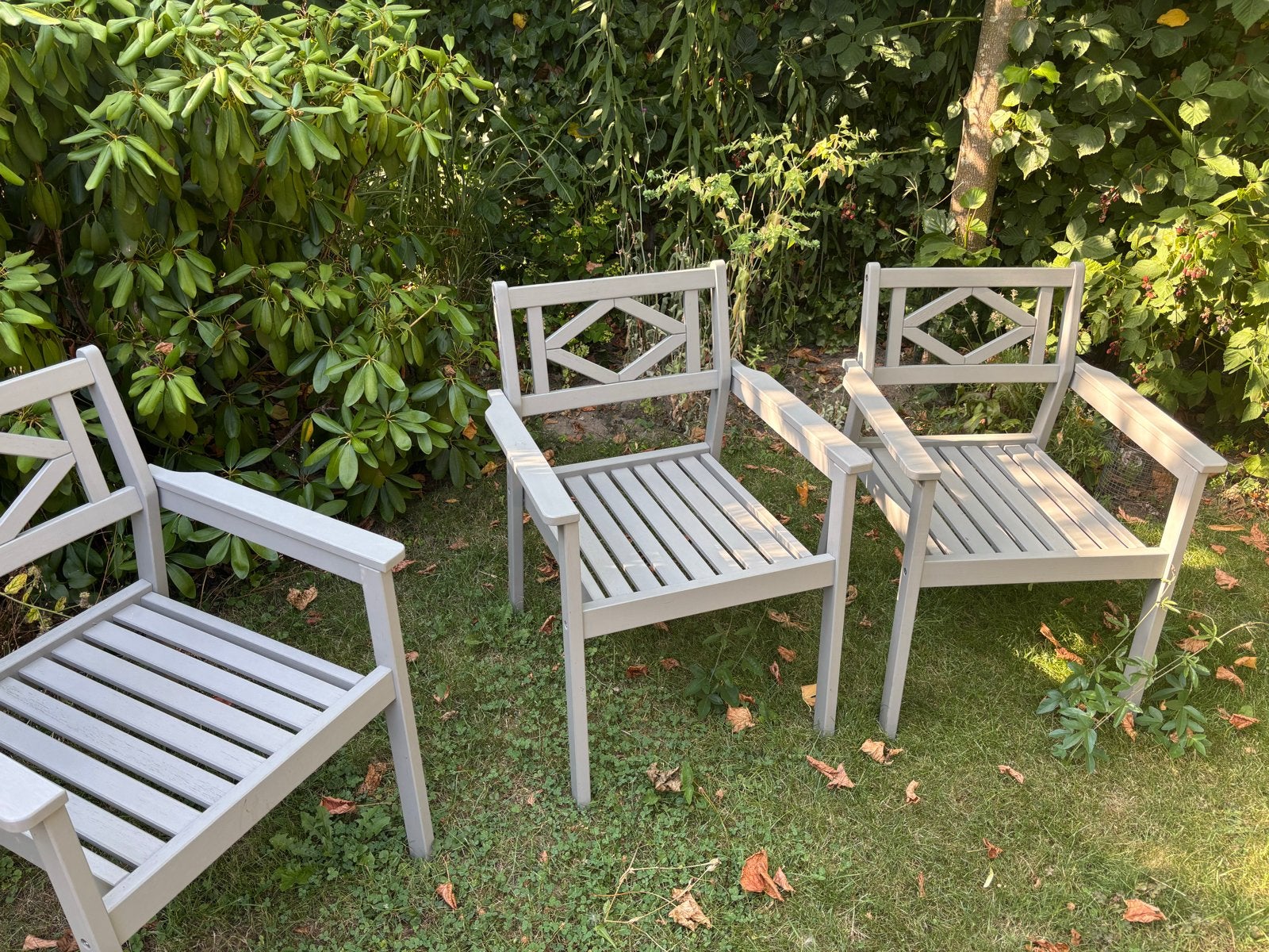 IKEA BONDHOLMEN tuinstoelen (3 stuks), Tuin en Terras, Tuinstoelen, Ophalen, Zo goed als nieuw, Hout