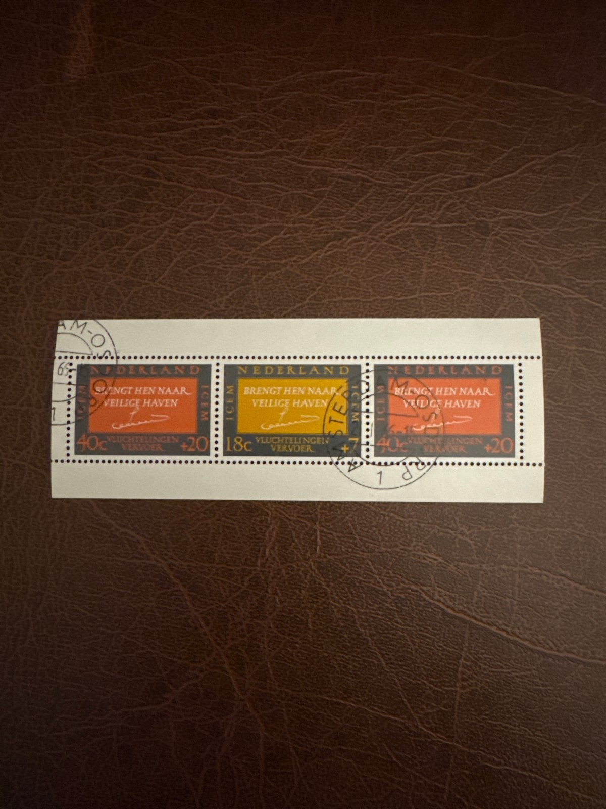 Blok Nederlandse postzegels 'Vluchtelingen Vervoer', Ophalen of Verzenden, Na 1940, Gestempeld