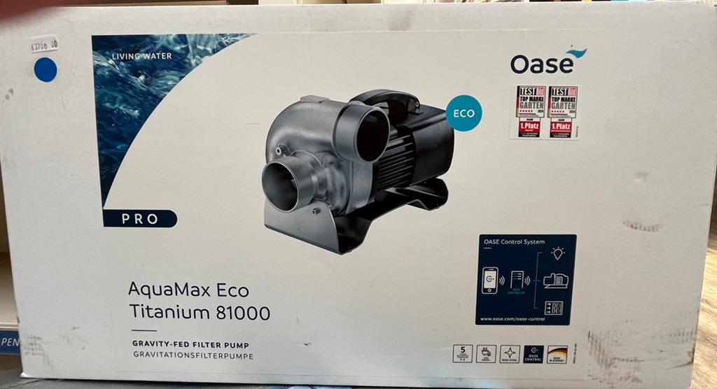 OASE Aquamax Eco Titanium 81.000 pomp, Ophalen, Nieuw