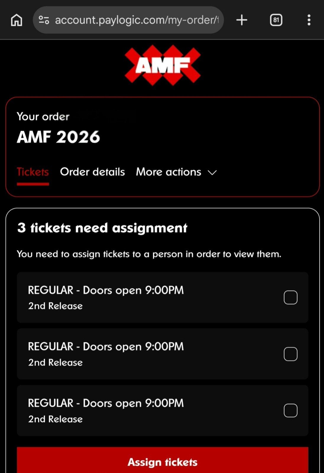AMF 2026 - 3 kaarten - David Guetta Armin van Buuren en meer, Tickets en Kaartjes, Drie personen of meer, Oktober