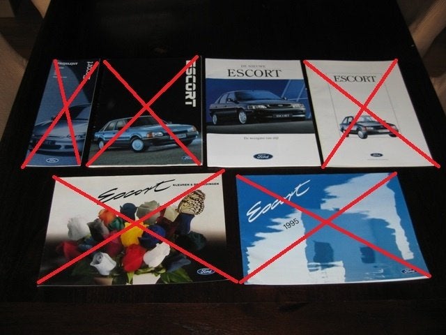 Ford Escort 1993 Folder, Ford, Ophalen of Verzenden, Zo goed als nieuw, Ford
