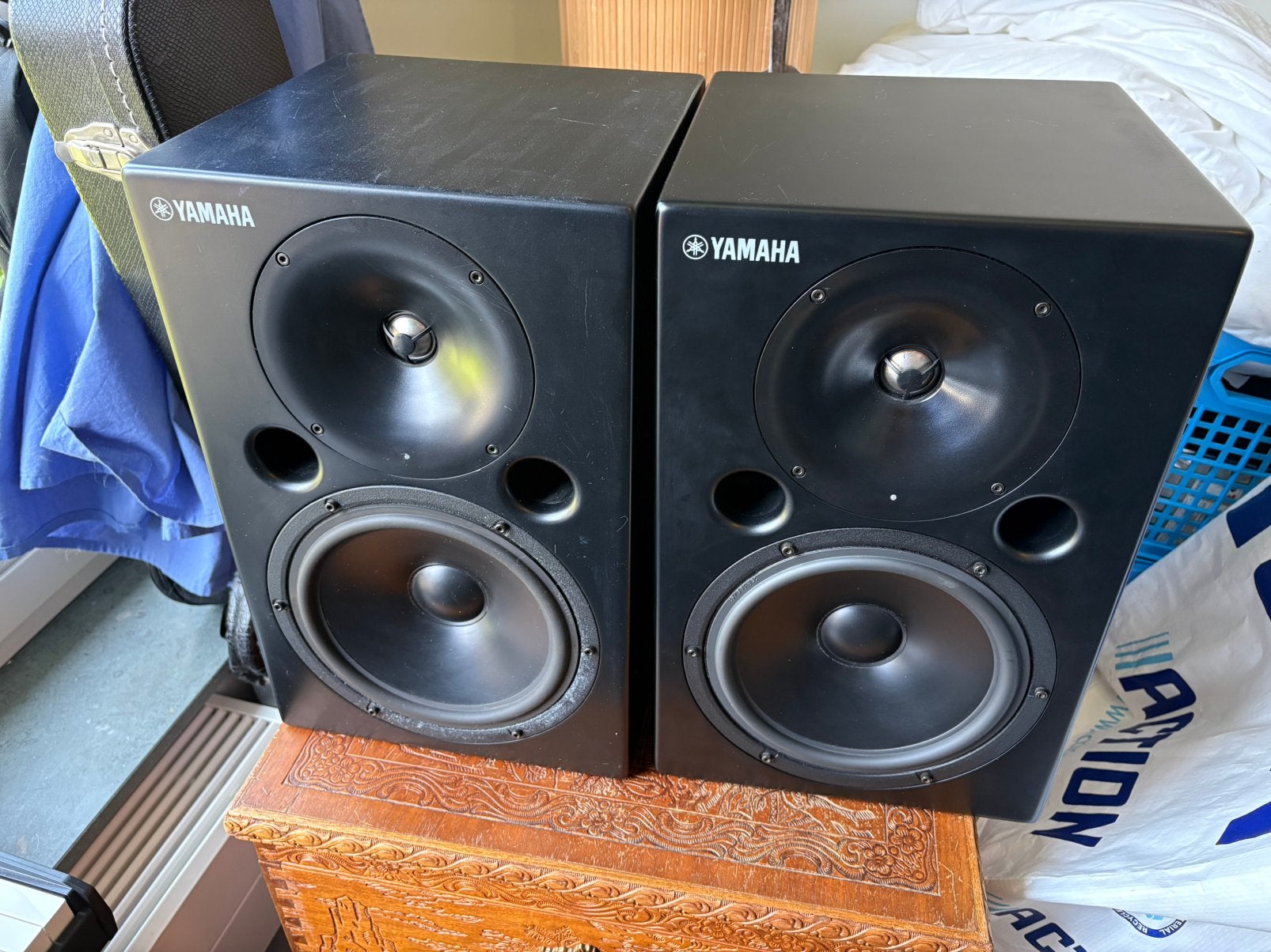 Yamaha MSP10 studio monitors, Gebruikt, 120 watt of meer, Front, Rear of Stereo speakers, Ophalen