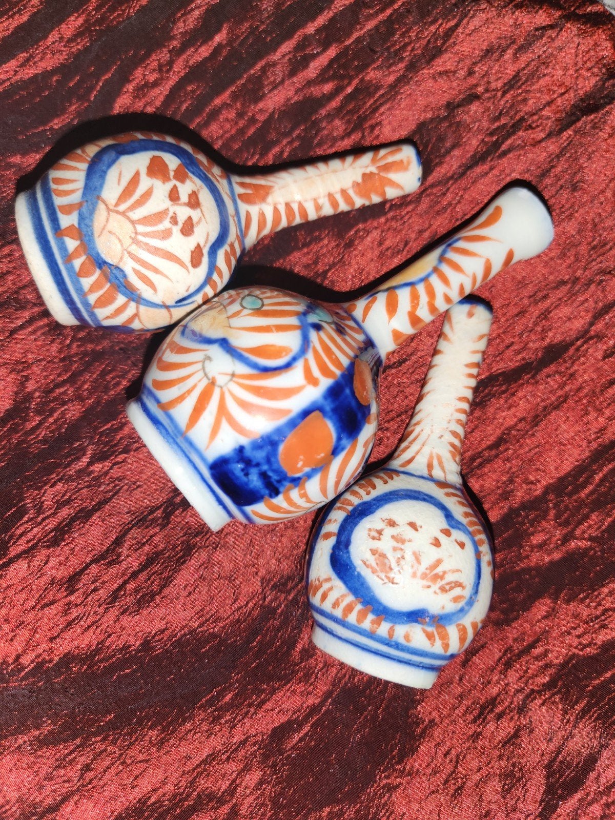 Antieke Japanse Imari Pijpvaasjes - Meiji-periode, Antiek en Kunst, Antiek | Vazen, Ophalen of Verzenden