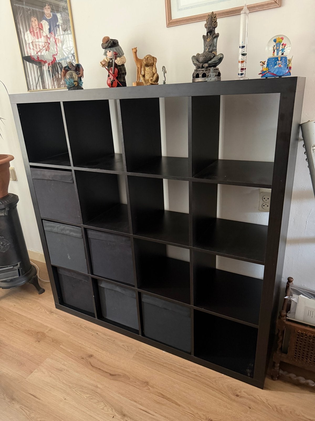 IKEA Kallax kast 150x150cm (met stoffen bakken), Ophalen, Gebruikt