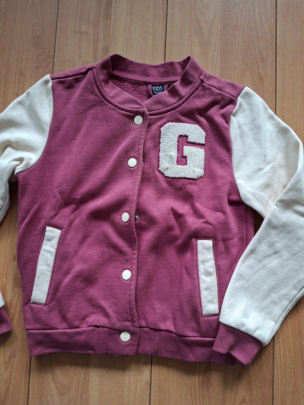 Lila paars baseball vest/jasje voor kids, maat 134/140, Ophalen of Verzenden, Gebruikt, Kids, Jongen of Meisje