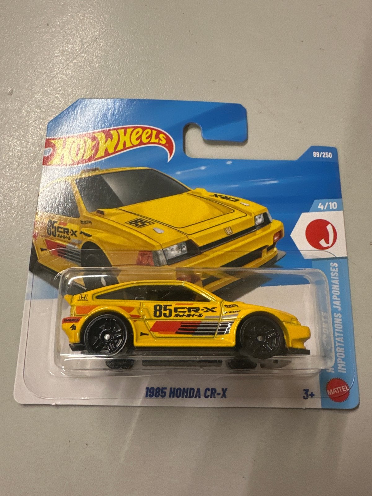 Hot Wheels 1985 Honda CR-X Geel - Nieuw in verpakking, Ophalen of Verzenden, Nieuw