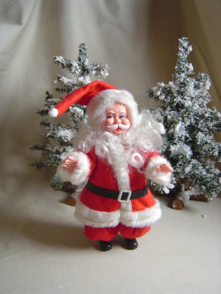 Kleine vintage kerstman pop, Ophalen of Verzenden, Gebruikt