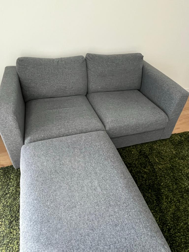 Vimle bank ikea met poef, Ophalen, Zo goed als nieuw