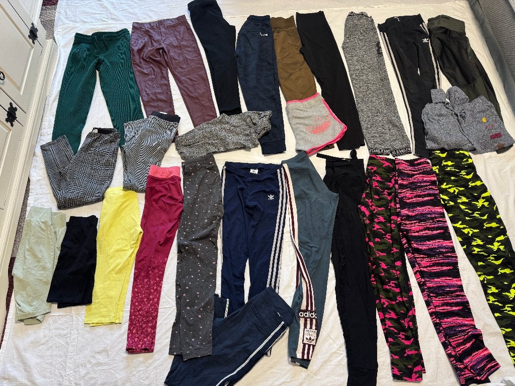 pakket meisjes broek, diverse stijlen maat 152 ( 21 stuks), Ophalen of Verzenden, Gebruikt, Meisje, Broek
