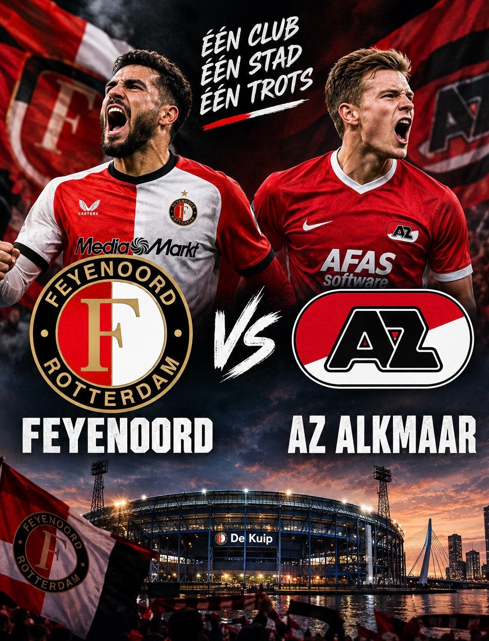 twee kaartjes Feyenord AZ, Tickets en Kaartjes, Twee personen