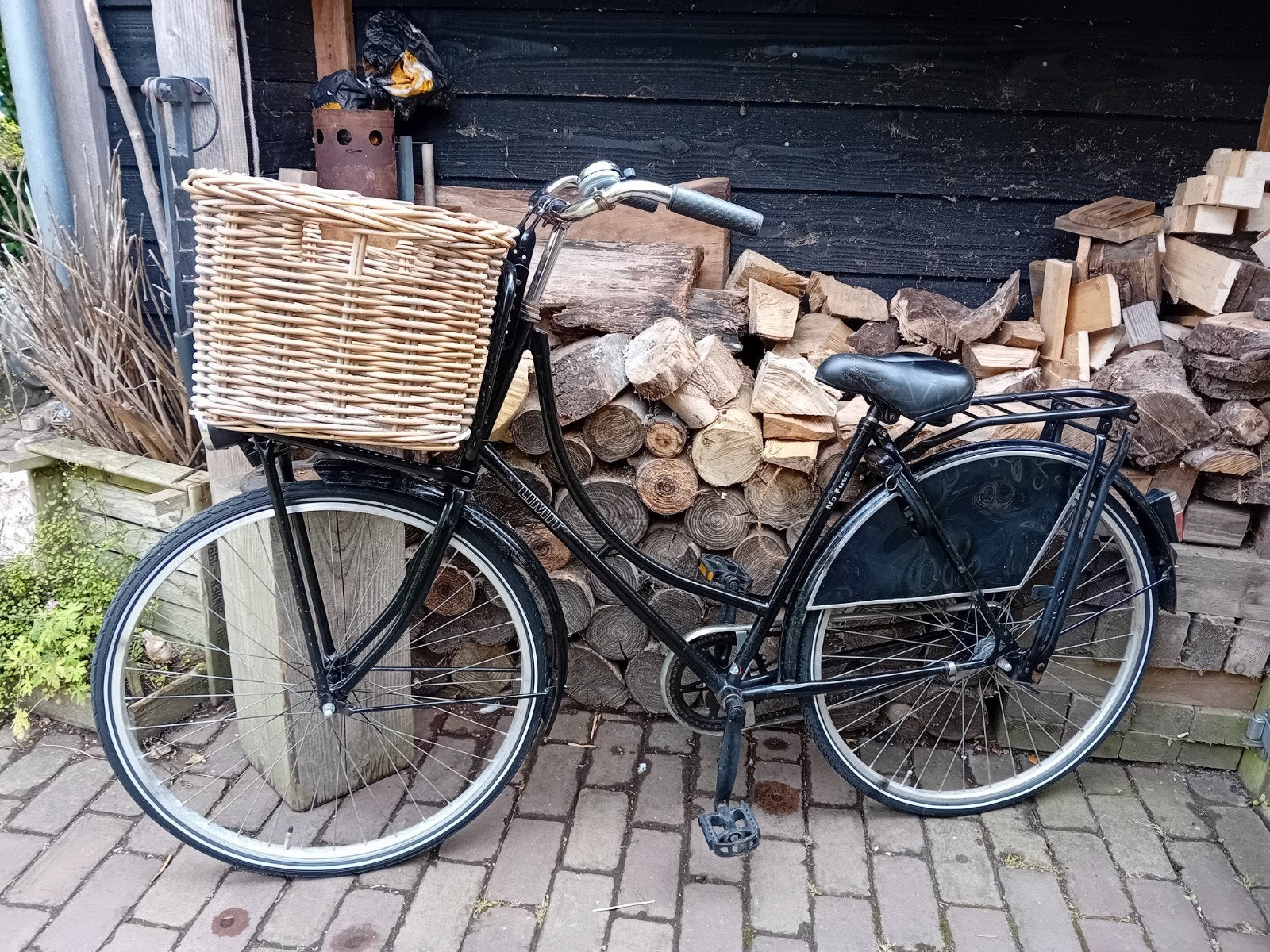 Dames transportfiets 28 inch, 53 cm, met mand, 50 tot 53 cm, Ophalen, Gebruikt, Overige merken