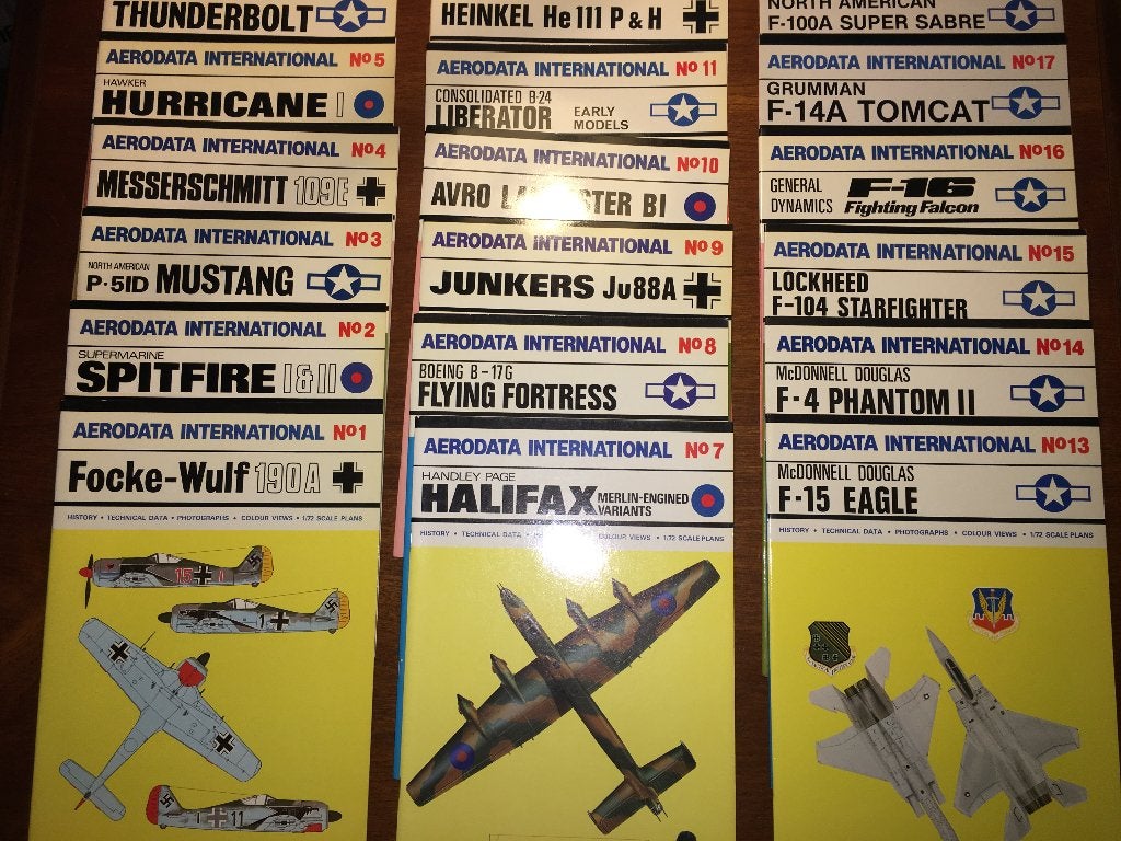 Aerodata compleet 1-18 Focke F14 F15 F16 Spitfire F4 F104, Ophalen of Verzenden, Zo goed als nieuw, Boek of Tijdschrift