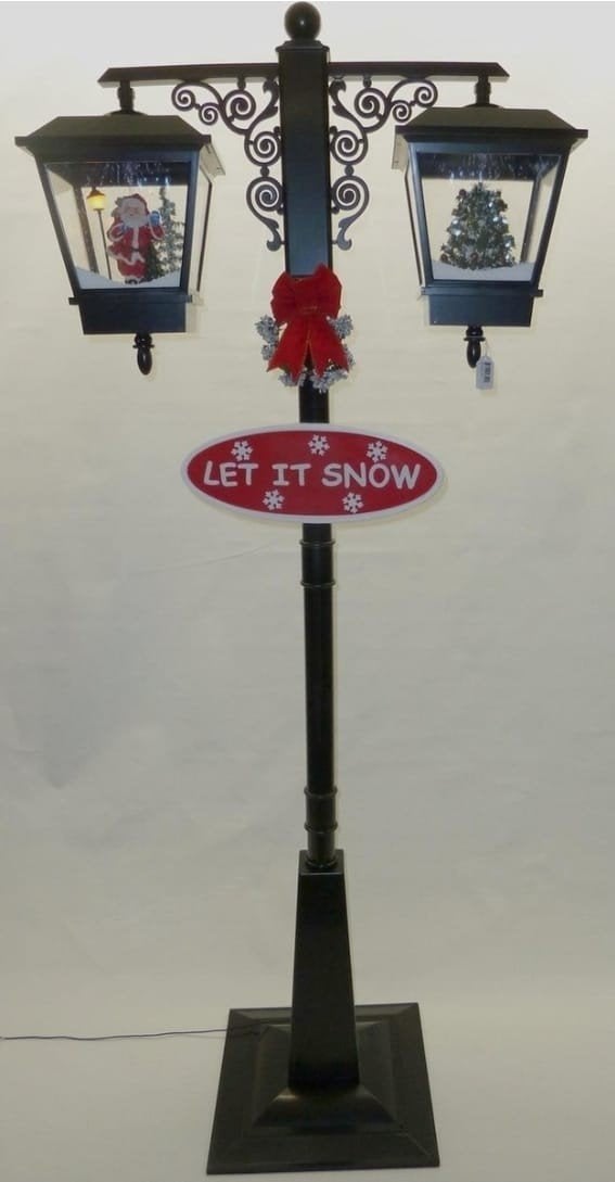 Dubbele sneeuwlantaarn met sneeuwval, verlichting en geluid, Diversen, Ophalen, Gebruikt