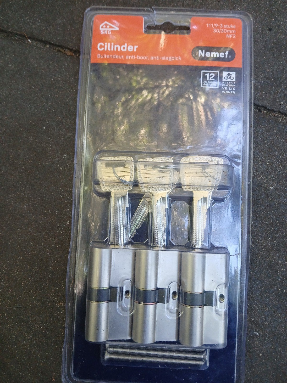 Nemef SKG Cilinder Buitendeur 30/30mm - Anti-boor/slagpick, Ophalen of Verzenden, Nieuw, Overige materialen, Slot