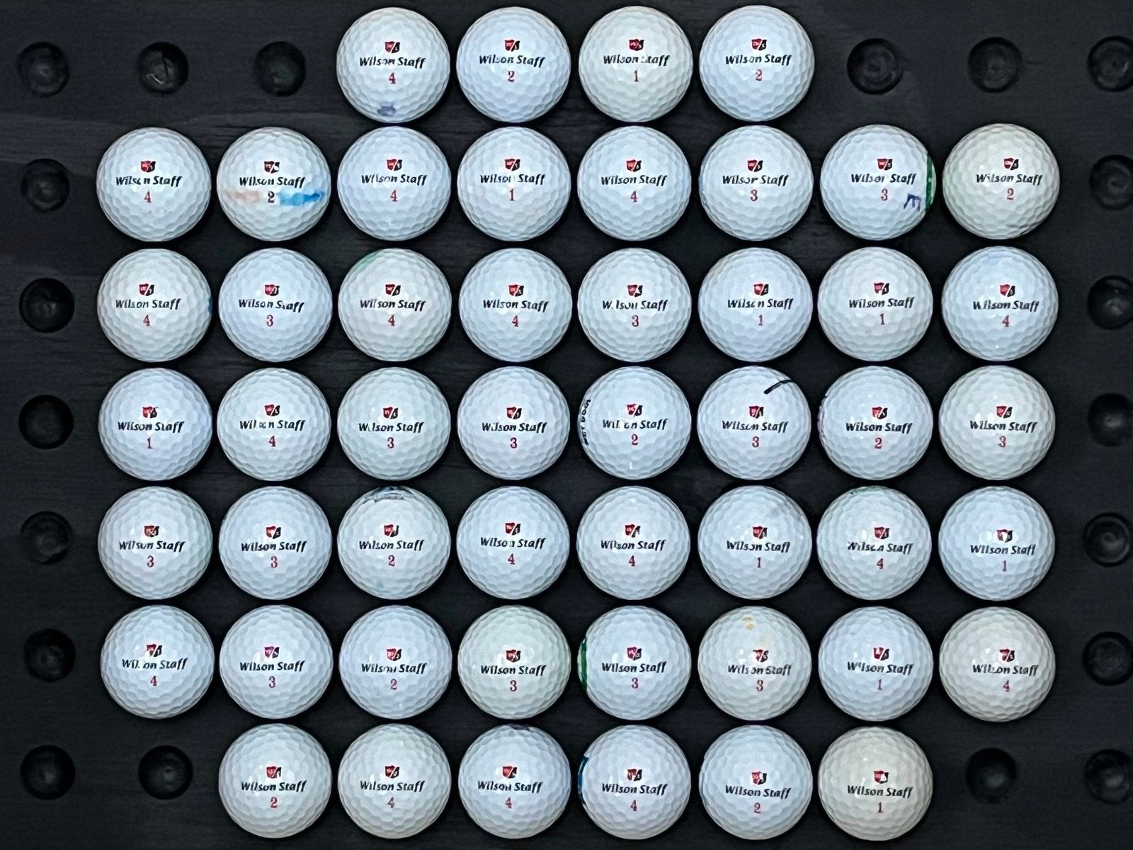 50 Wilson Staff DX2 soft golfballen, Sport en Fitness, Golf, Ophalen of Verzenden, Zo goed als nieuw, Bal(len)