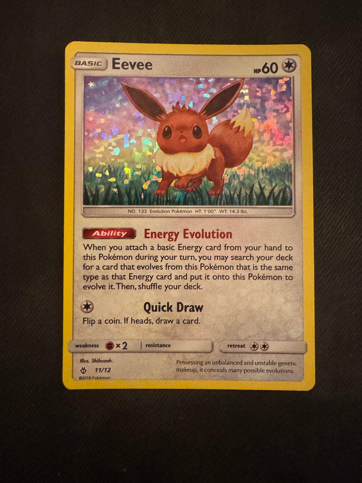 Eevee 11/12 McDonald’s 2018 holo Pokemon kaart, Verzenden, Zo goed als nieuw