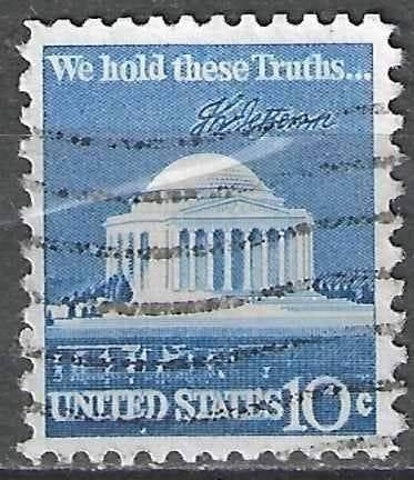 USA 1973 - Yvert 1008 - Het "Jefferson Memorial" (ST), Postzegels en Munten, Postzegels | Amerika, Verzenden, Gestempeld, Noord-Amerika
