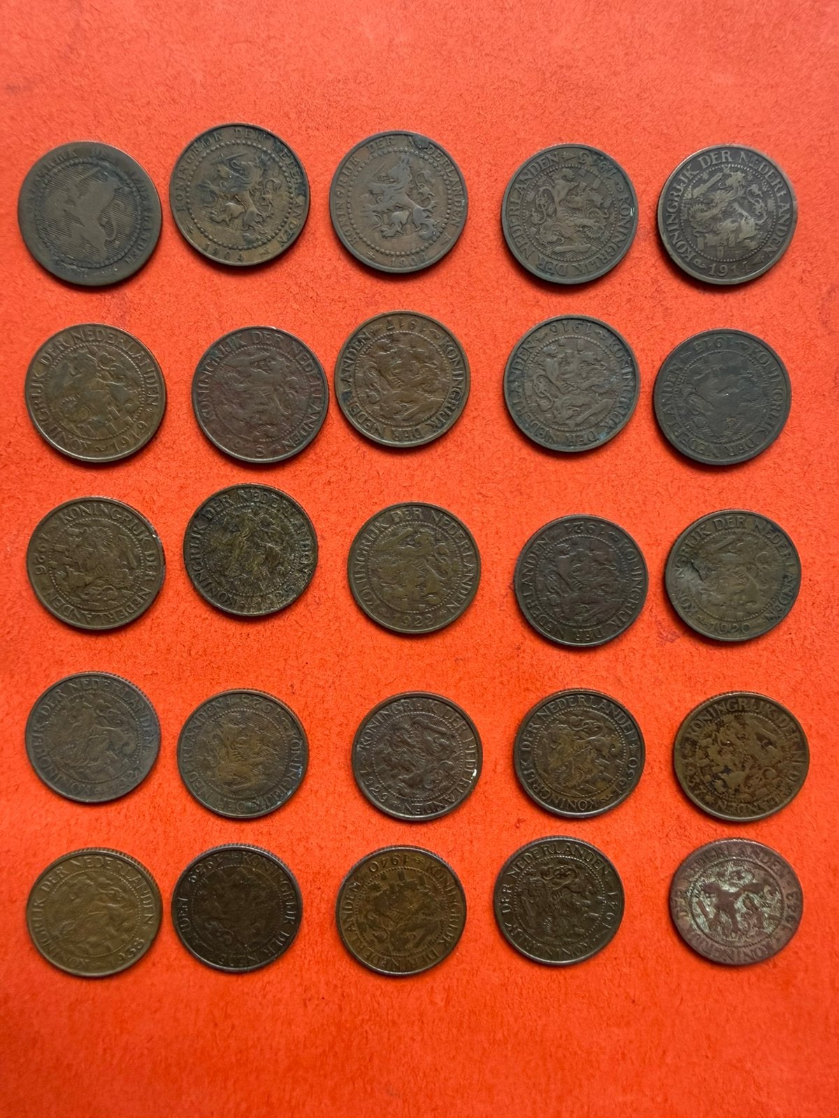 Set 24 Nederlandse (bronzen) centen, Ophalen of Verzenden, Koningin Wilhelmina
