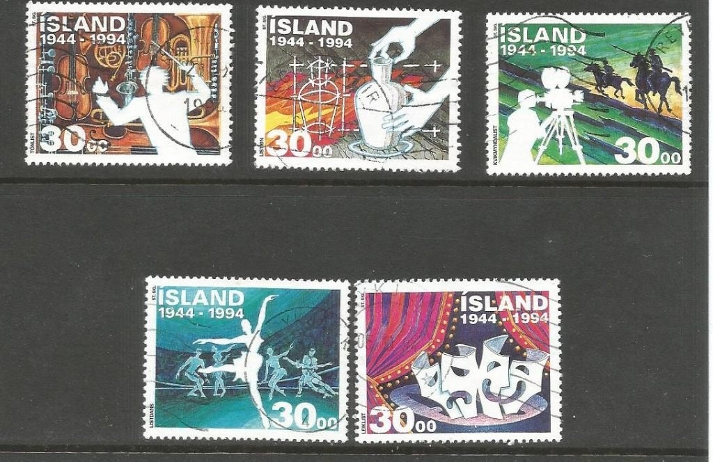 IJsland Mi. 802/806 - Kunst & Cultuur serie 1994, Ophalen of Verzenden, IJsland, Gestempeld