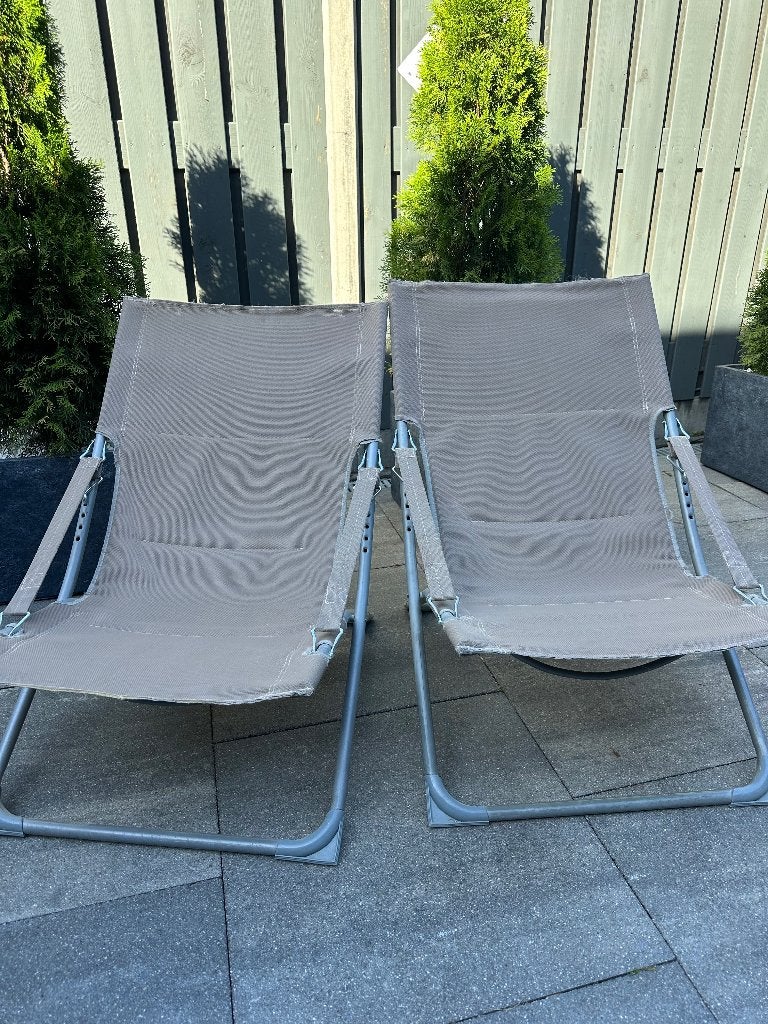 Terrace chairs, Ophalen, Gebruikt, Kunststof, Inklapbaar